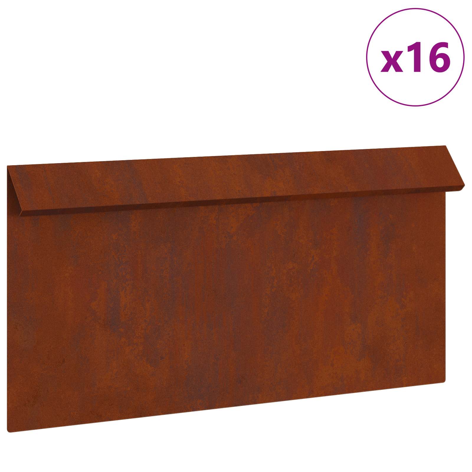 Recinto per lumache 16 pezzi Ruggine 50 x 3,5 x 25 cm