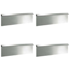 Recinto per lumache 4 pezzi Argento 100 x 3,5 x 25 cm