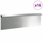 Recinto per lumache 16 pezzi Argento 100 x 3,5 x 25 cm