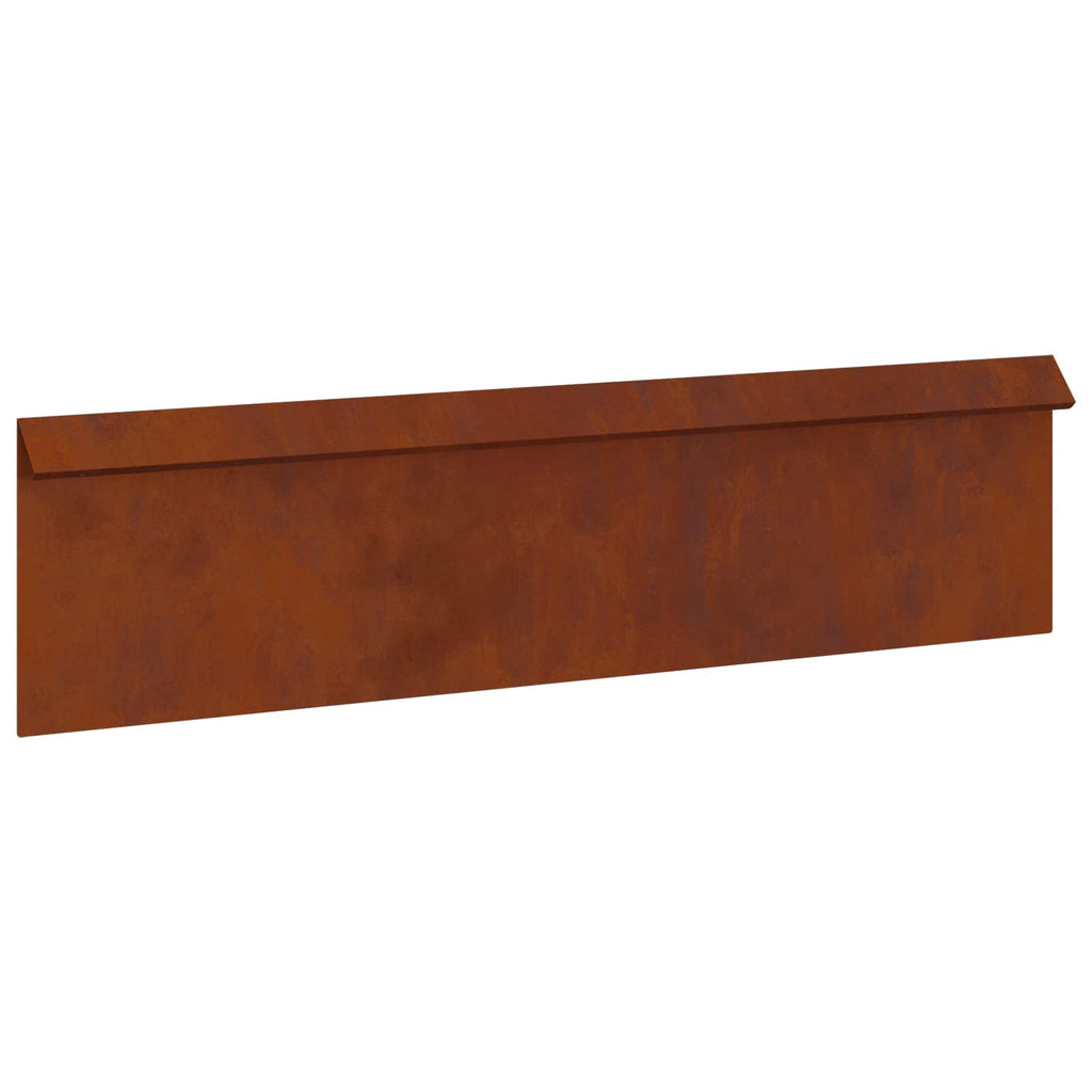 Recinto per lumache in acciaio 4 pezzi Ruggine 100 x 3,5 x 25 cm