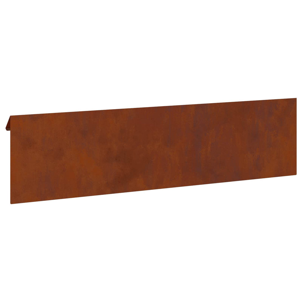 Recinto per lumache in acciaio 4 pezzi Ruggine 100 x 3,5 x 25 cm