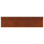 Recinto per lumache in acciaio 4 pezzi Ruggine 100 x 3,5 x 25 cm