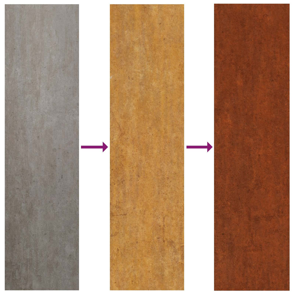 Recinto per lumache in acciaio 4 pezzi Ruggine 100 x 3,5 x 25 cm
