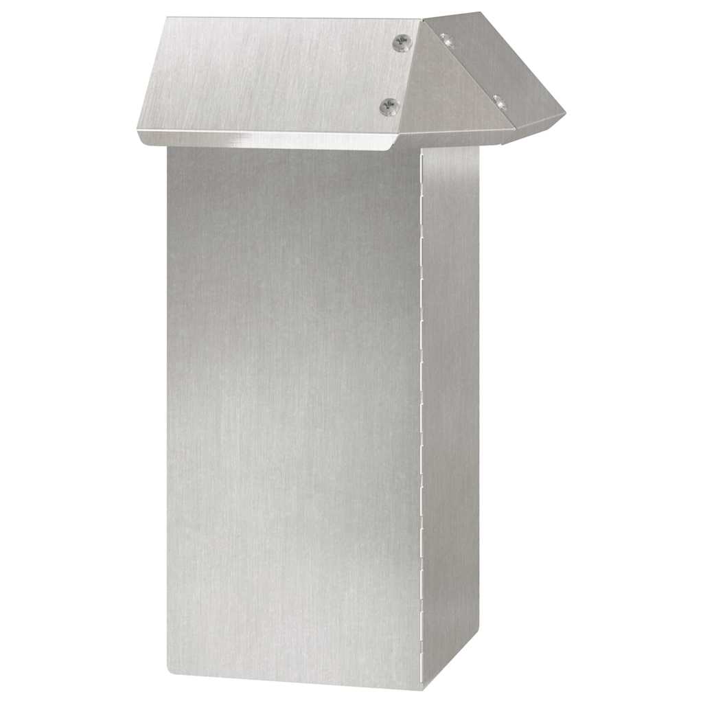 Recinto per lumache in acciaio inossidabile argento 13,5 x 13,5 x 25 cm