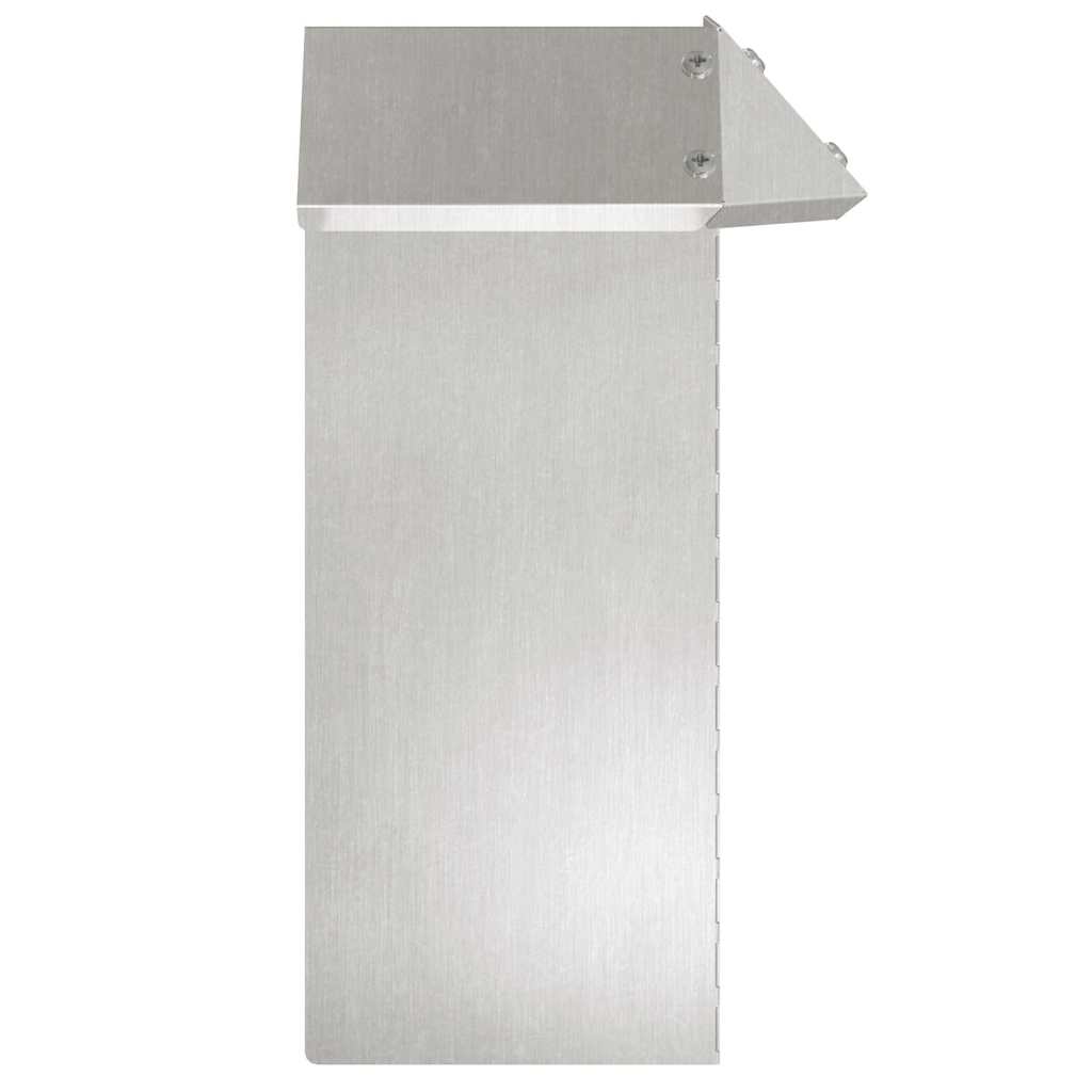 Recinto per lumache in acciaio inossidabile argento 13,5 x 13,5 x 25 cm