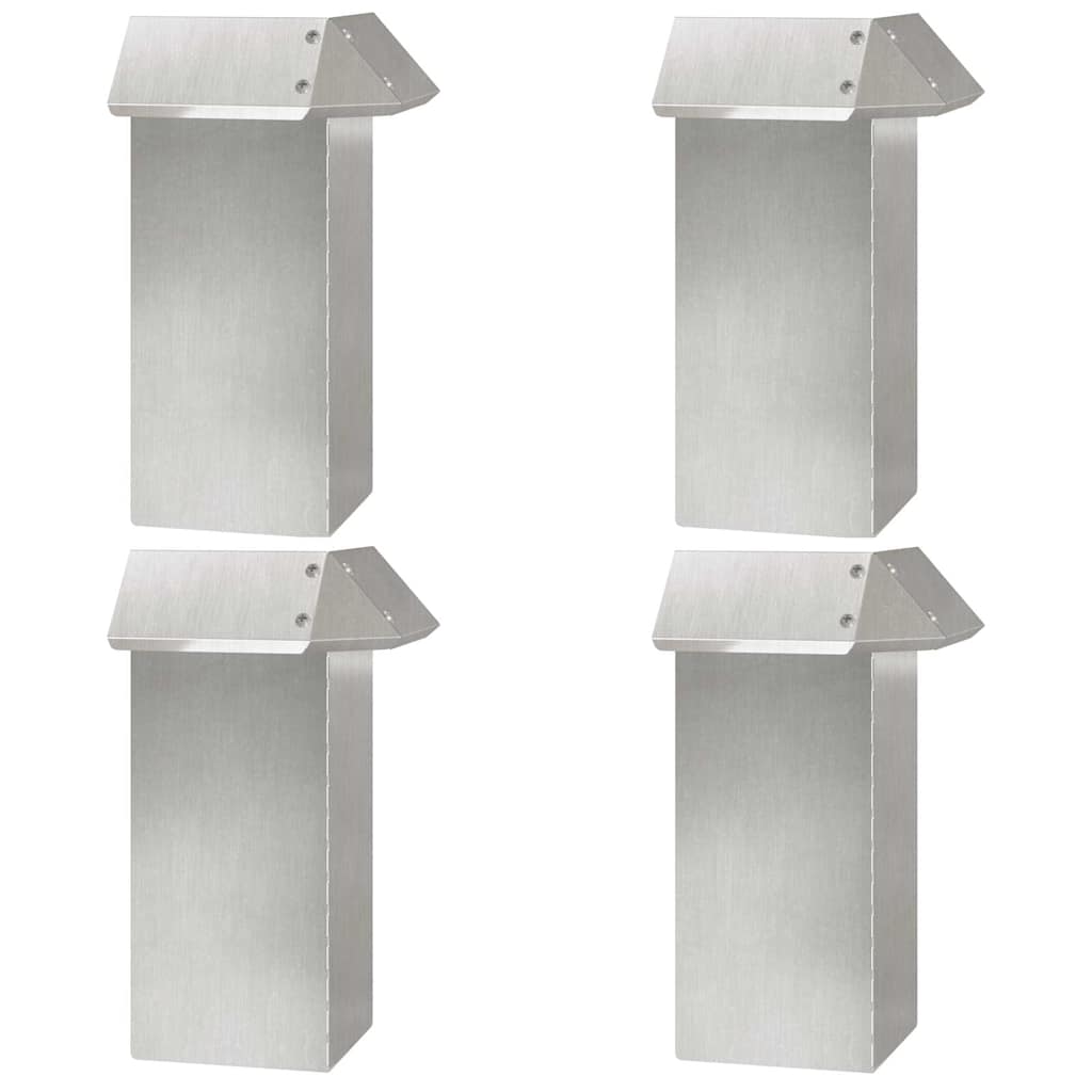 Recinto per lumache in acciaio inossidabile 13,5 x 13,5 x 25 cm - Confezione 4 pezzi
