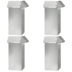 Recinto per lumache 4 pezzi Argento 13,5 x 13,5 x 25 cm