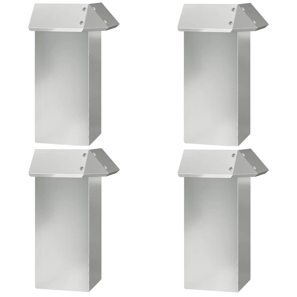 Recinto per lumache 4 pezzi Argento 13,5 x 13,5 x 25 cm
