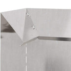 Recinto per lumache in acciaio inossidabile argento 10 x 10 x 25 cm