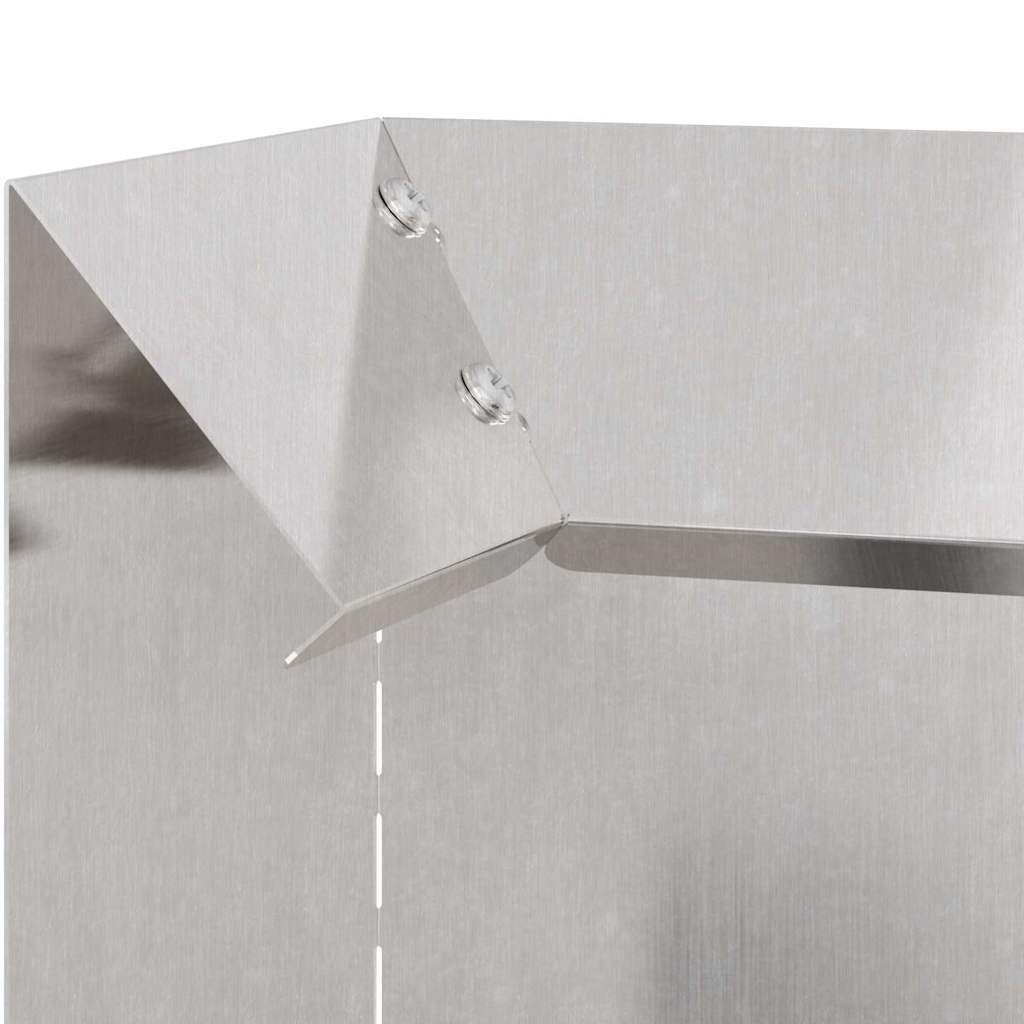 Recinto per lumache in acciaio inossidabile 4 pezzi Argento 10 x 10 x 25 cm