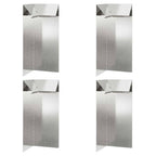 Recinto per lumache in acciaio inossidabile 4 pezzi Argento 10 x 10 x 25 cm