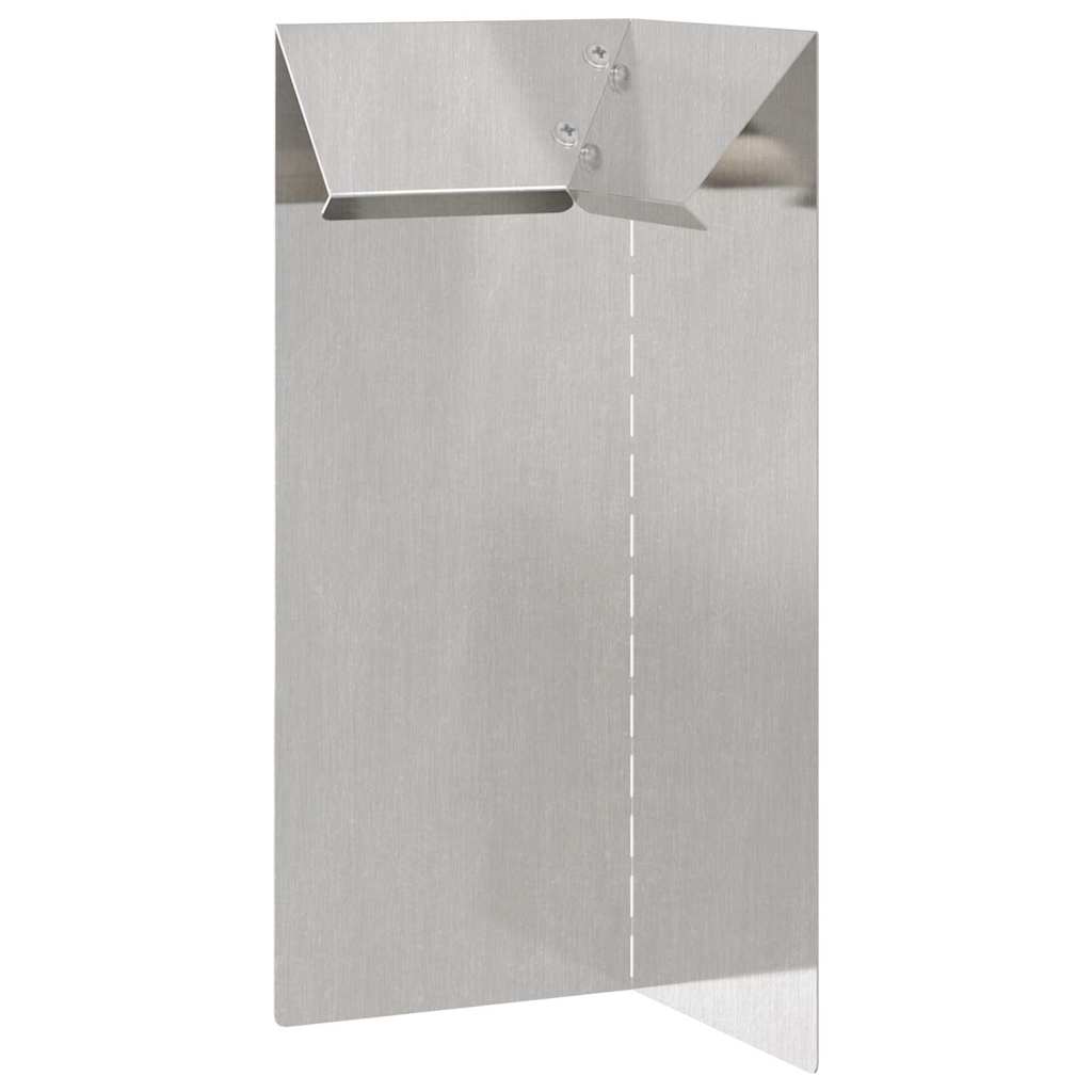 Recinto per lumache in acciaio inossidabile 4 pezzi Argento 10 x 10 x 25 cm