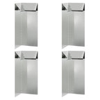 Recinto per lumache 4 pezzi acciaio zincato argento 10 x 10 x 25 cm