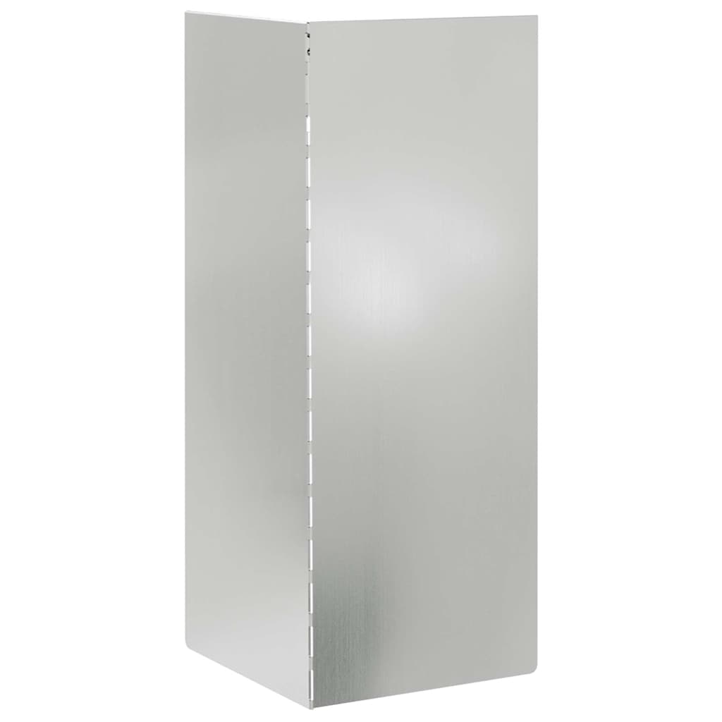 Recinto per lumache 4 pezzi acciaio zincato argento 10 x 10 x 25 cm
