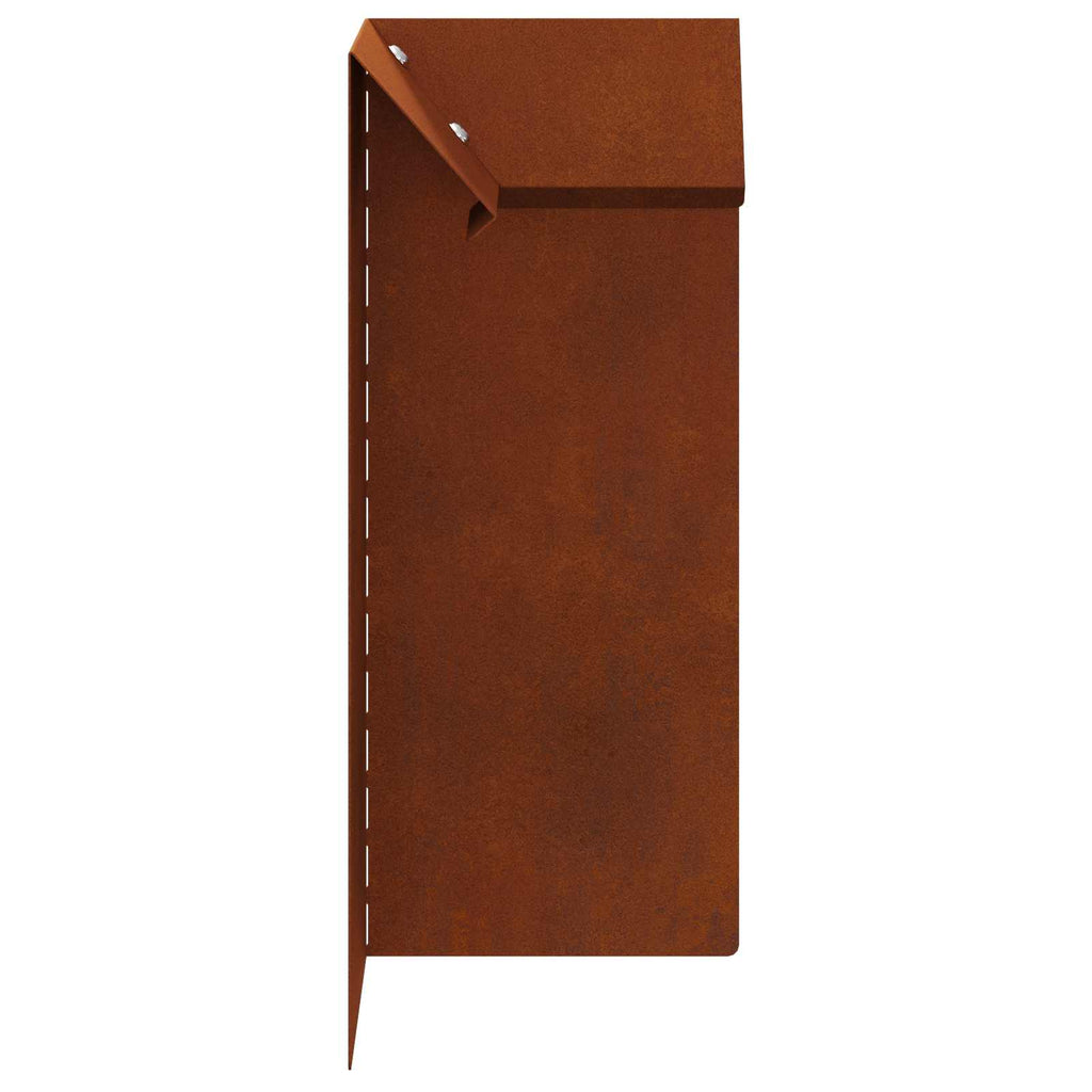 Recinto per lumache 4 pezzi Ruggine 10 x 10 x 25 cm