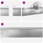 Recinzione per Lumaca Argento Acciaio Zincato 100x25 cm - Set 8 Pezzi