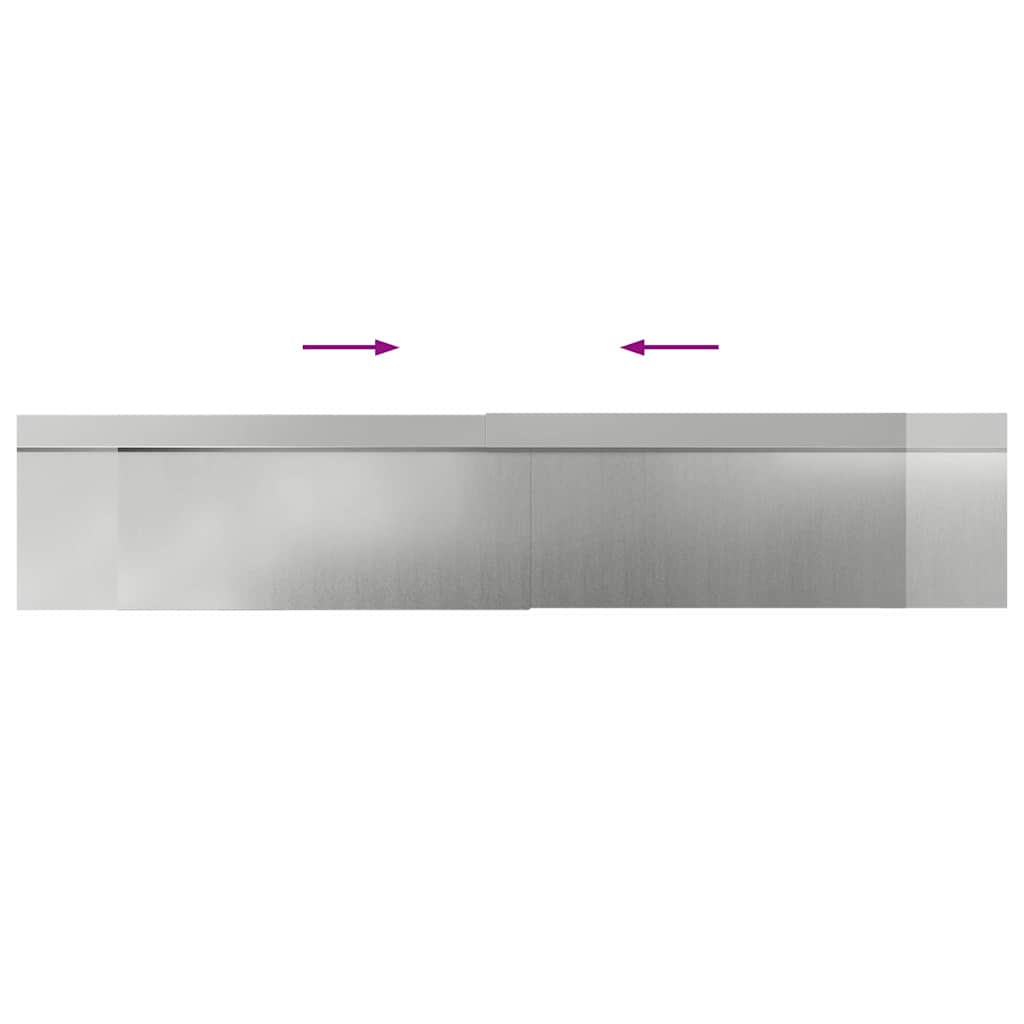 Recinzione per Lumaca Argento Acciaio Zincato 100x25 cm - Set 8 Pezzi