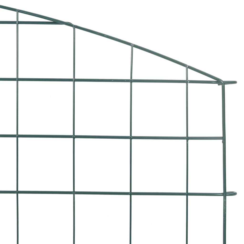 Set di Recinzione per Stagno 5 pezzi Verde 100 x 50 cm Acciaio