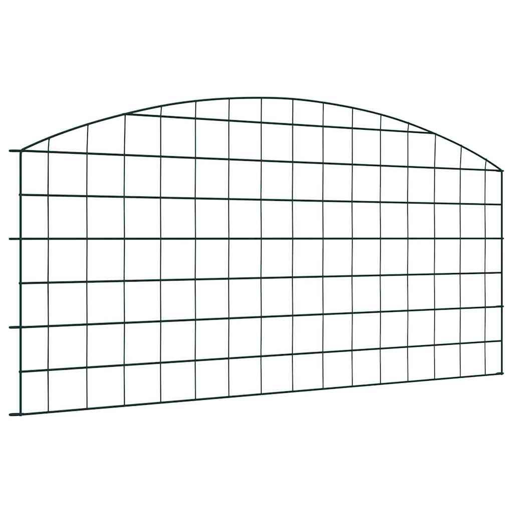 Set di Recinzione per Stagno 5 pezzi Verde 100 x 50 cm Acciaio