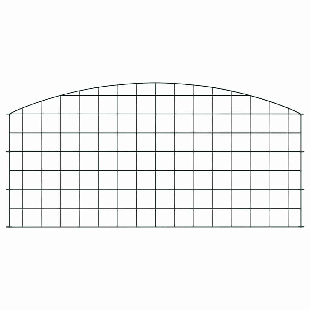 Set di Recinzione per Stagno 5 pezzi Verde 100 x 50 cm Acciaio