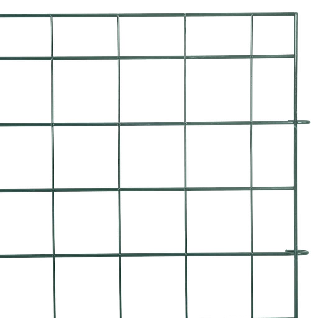 Set di Recinzione per Stagno 5 pezzi Verde 100 x 50 cm Acciaio