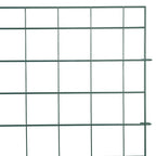 Set di Recinzione per Stagno 5 pezzi Verde 100 x 50 cm Acciaio