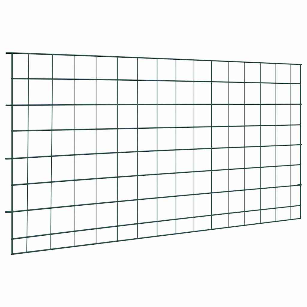 Set di Recinzione per Stagno 5 pezzi Verde 100 x 50 cm Acciaio