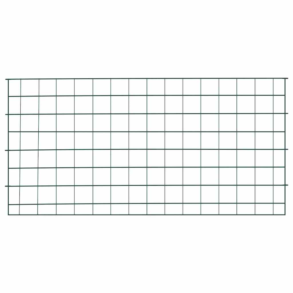 Set di Recinzione per Stagno 5 pezzi Verde 100 x 50 cm Acciaio