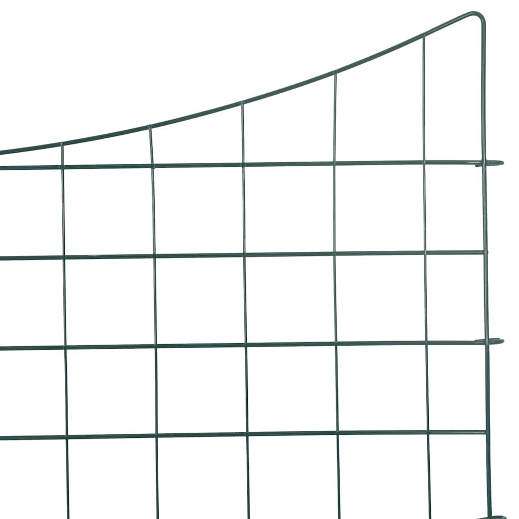 Set di Recinzione per Stagno 5 pezzi Verde 100 x 50 cm Acciaio