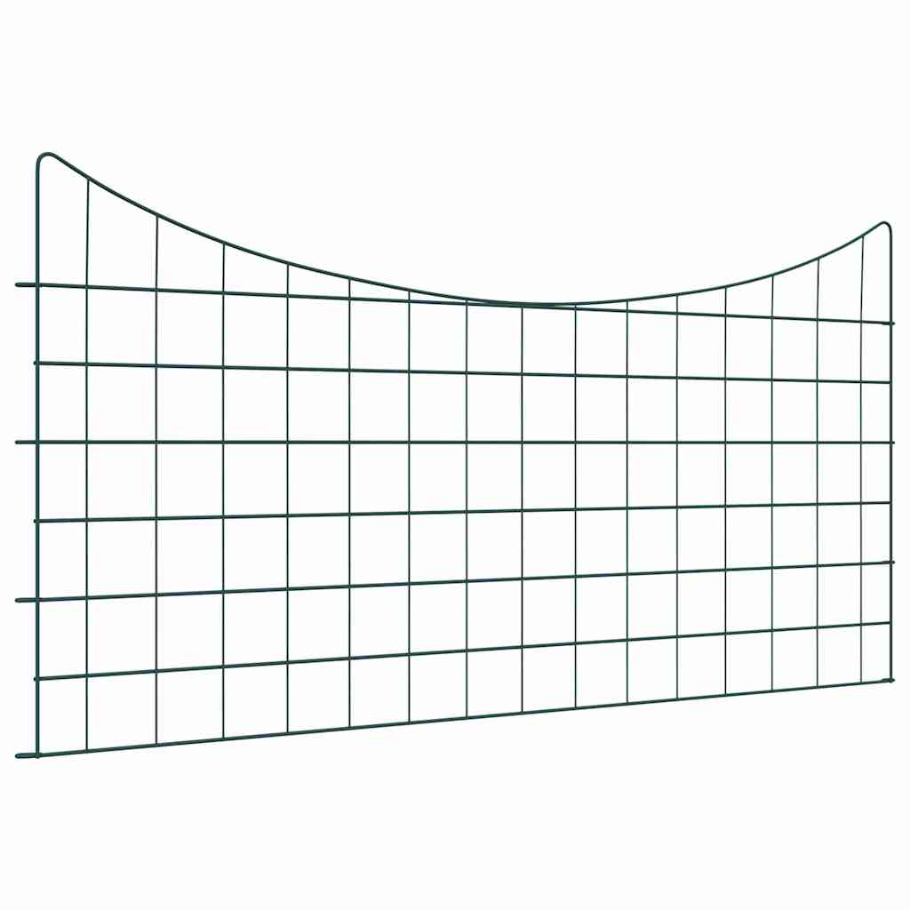Set di Recinzione per Stagno 5 pezzi Verde 100 x 50 cm Acciaio