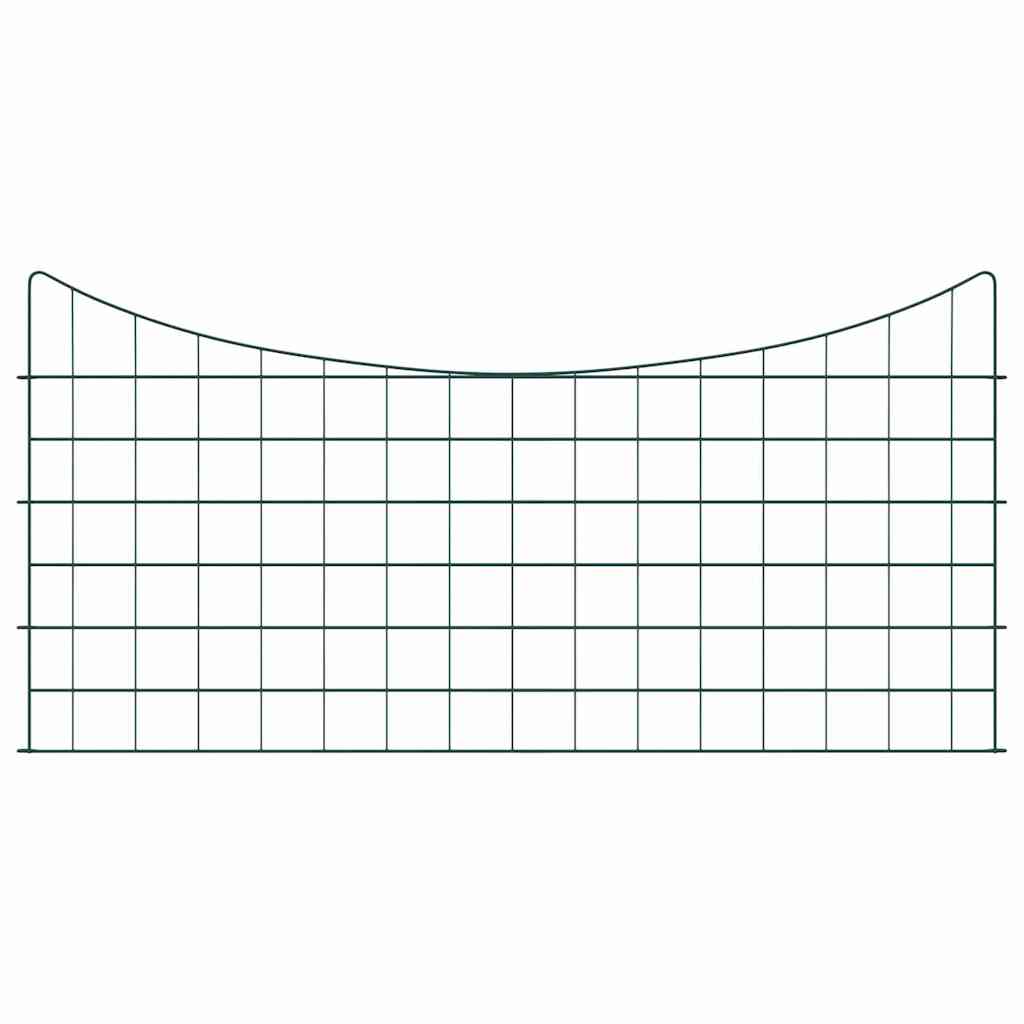 Set di Recinzione per Stagno 5 pezzi Verde 100 x 50 cm Acciaio