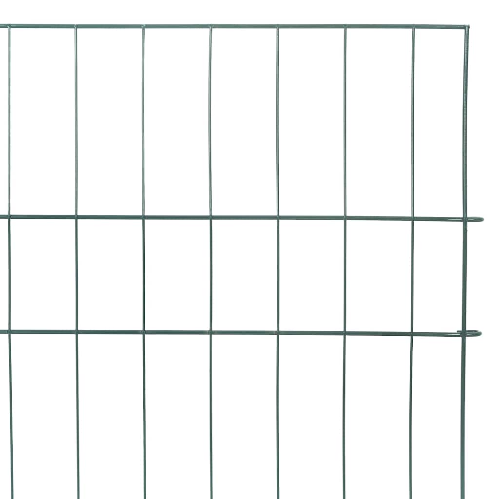 Set di Recinzione per Stagno 5 pezzi Verde 100 x 50 cm Acciaio