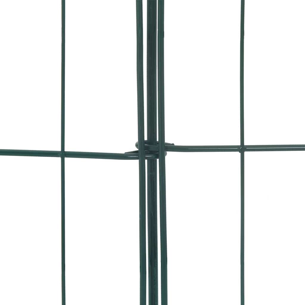 Set di Recinzione per Stagno 5 pezzi Verde 100 x 50 cm Acciaio