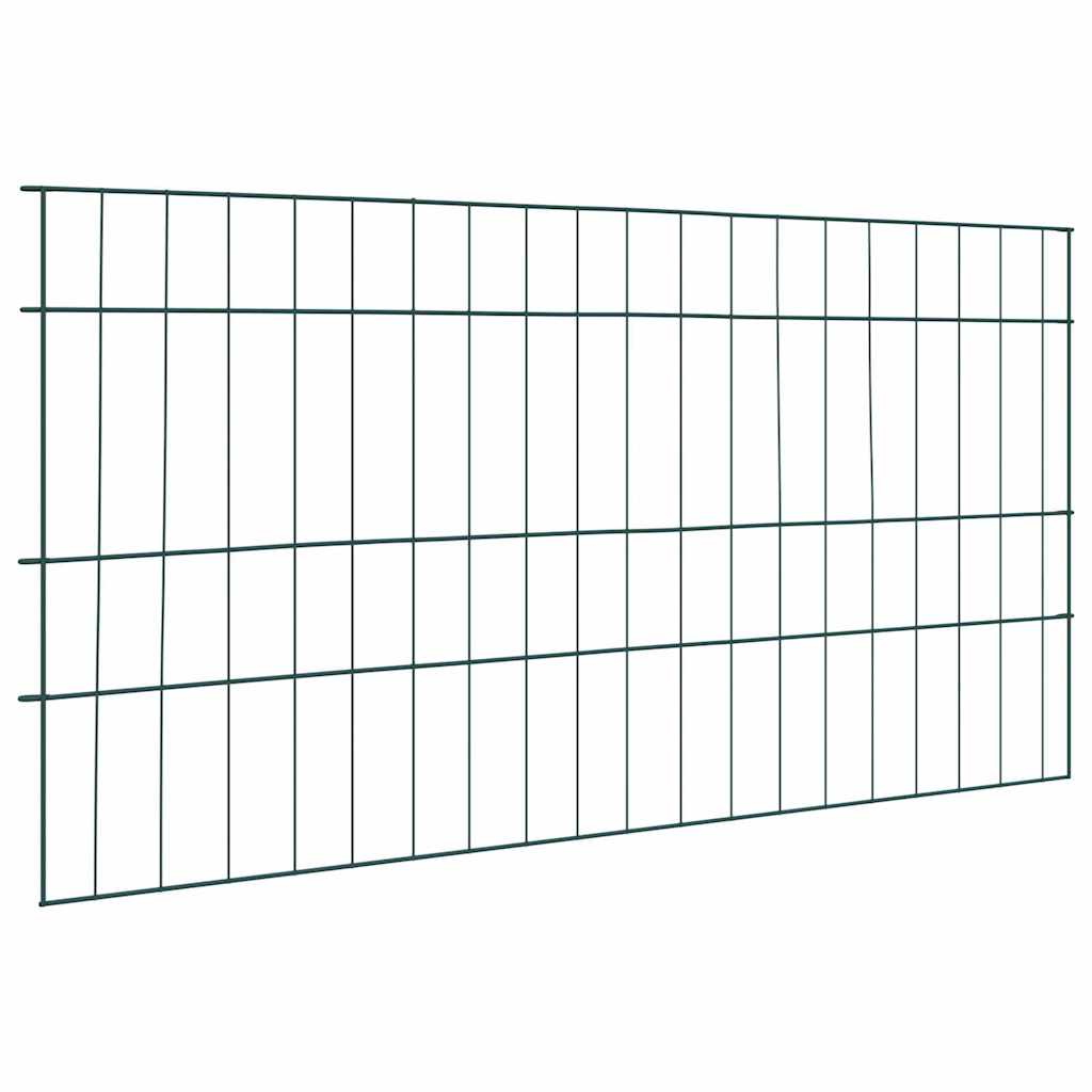 Set di Recinzione per Stagno 5 pezzi Verde 100 x 50 cm Acciaio