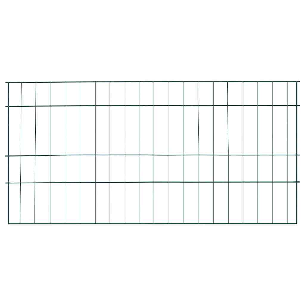 Set di Recinzione per Stagno 5 pezzi Verde 100 x 50 cm Acciaio