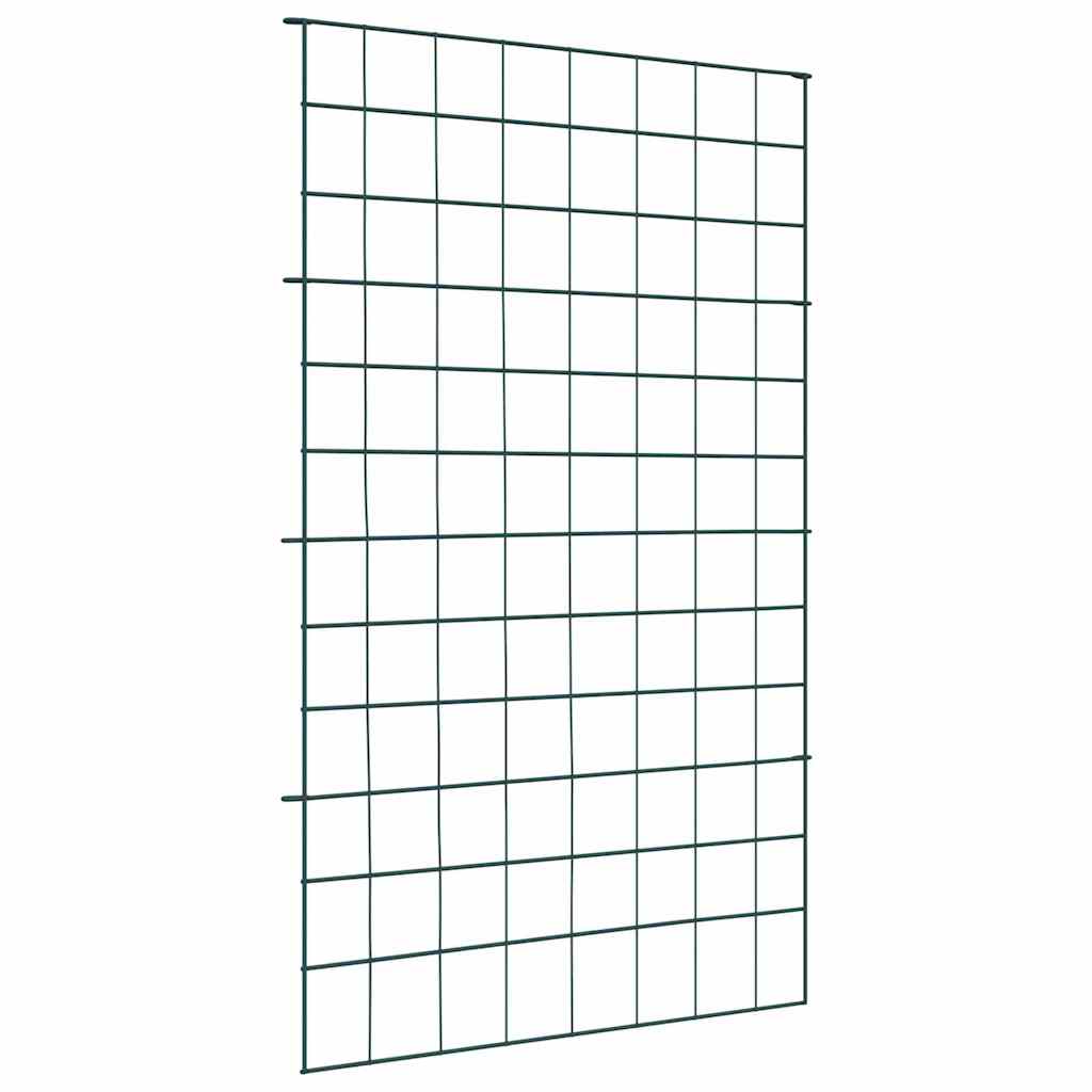 Set di Recinzione per Stagno 8 pezzi Verde 50 x 80 cm Acciaio