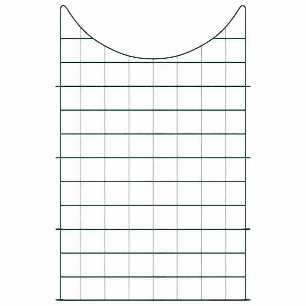 Set di Recinzione per Stagno 8 pezzi Verde 50 x 80 cm Acciaio