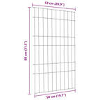 Set di Recinzione per Stagno 8 pezzi Verde 50 x 80 cm Acciaio