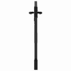 Cancello da giardino con blocco nero 85 x 100 cm - Acciaio verniciato