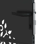 Cancello da Giardino con Blocco Nero 85 x 125 cm