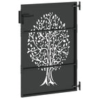 Cancello da Giardino con Blocco Nero 85 x 125 cm