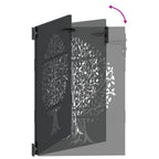 Cancello da Giardino con Blocco Nero 85 x 125 cm