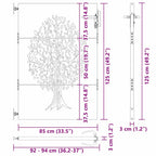 Cancello da Giardino con Blocco Nero 85 x 125 cm