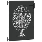 Cancello da giardino con blocco nero 85 x 150 cm