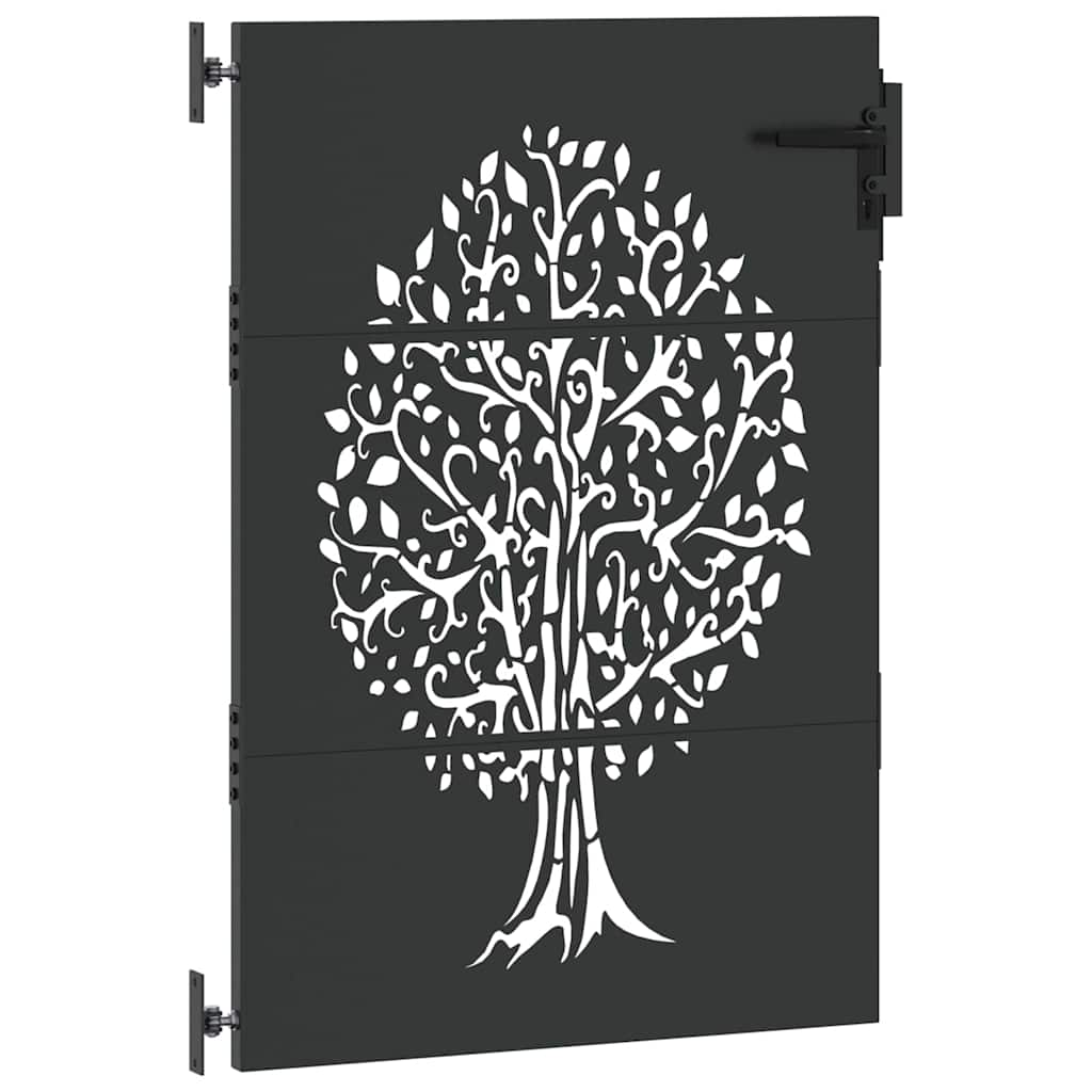 Cancello da giardino con blocco nero 85 x 150 cm