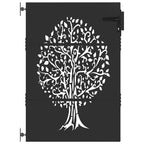 Cancello da giardino con blocco nero 85 x 150 cm