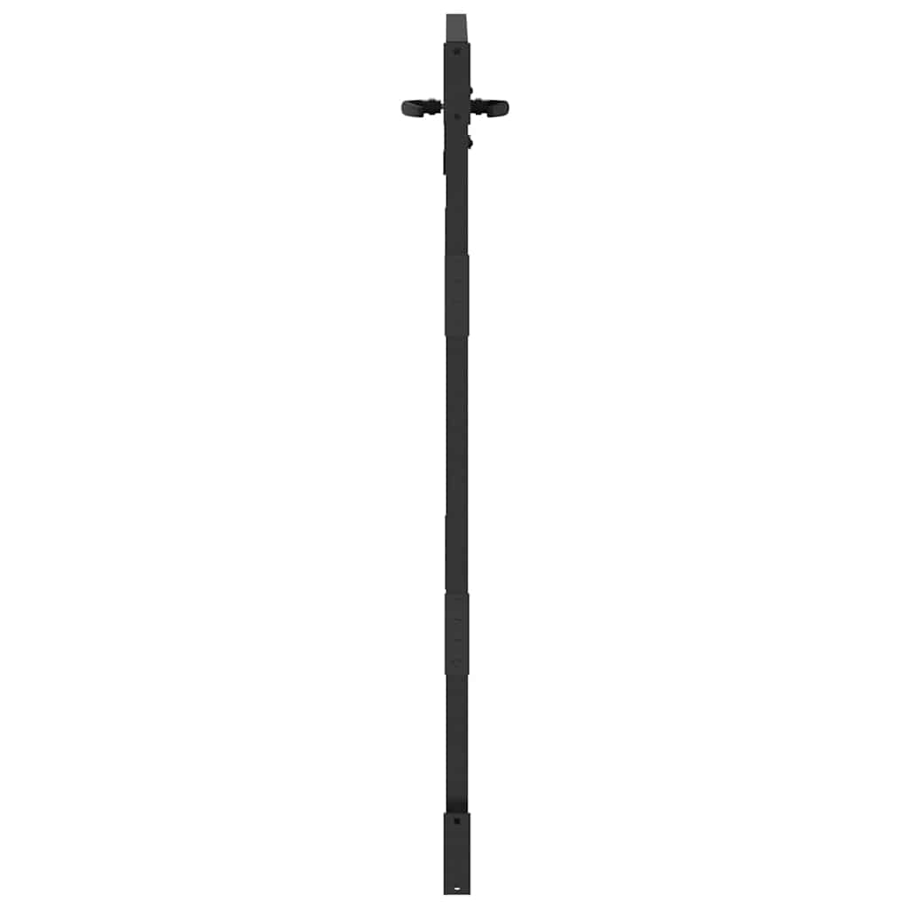 Cancello da giardino con blocco nero 85 x 150 cm