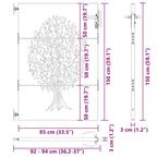 Cancello da giardino con blocco nero 85 x 150 cm