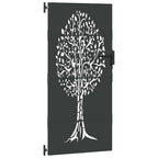 Cancello da giardino con blocco Nero 85 x 175 cm