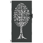 Cancello da giardino con blocco Nero 85 x 175 cm